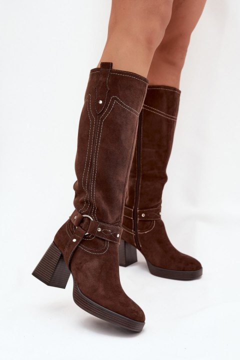 Kozaki Model Alessara 1825 Czekolada - Step in style