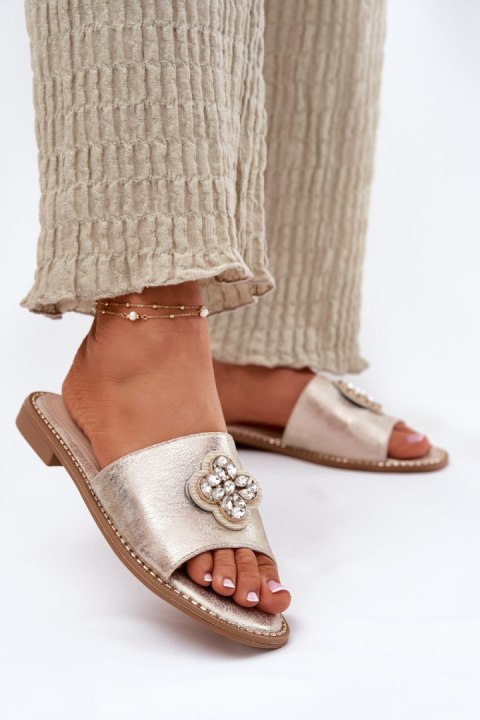 Sandał Klapki Model S.Barski KV51-087 Gold - Step in style