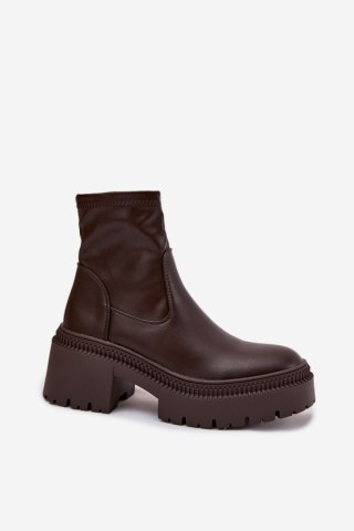 Botki Model Elvianne 9670A Brown - Step in style