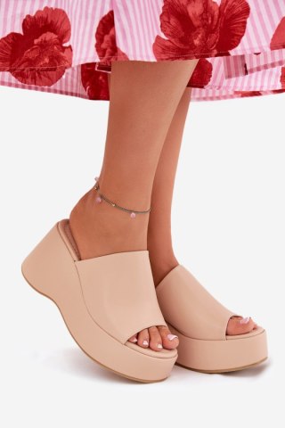 Sandał Klapki Model Kisoffi 8338-305 Beige - Step in style