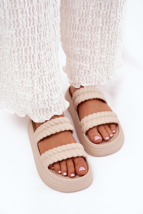 Sandał Klapki Model S.Barski ZK51-001 Beige - Step in style