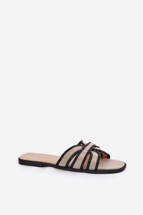 Sandał Klapki Model Scazze TC-11 Beige/Black - Step in style