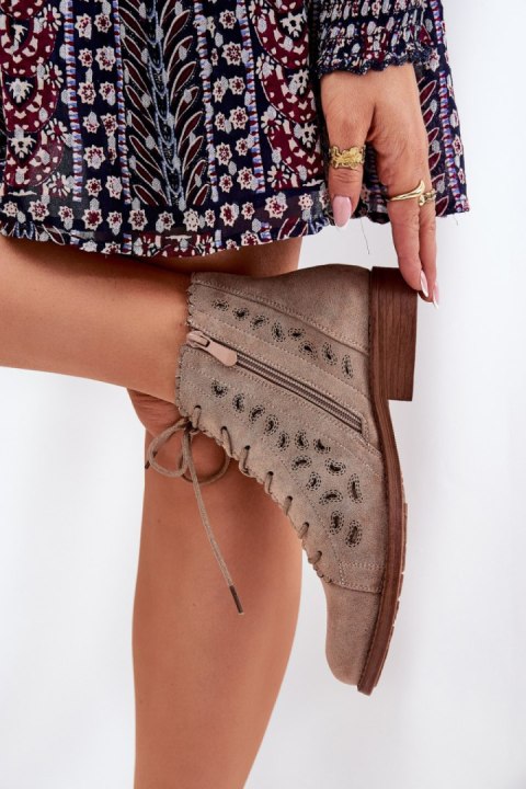 Botki Model S.Barski HY51-185 Beige - Step in style