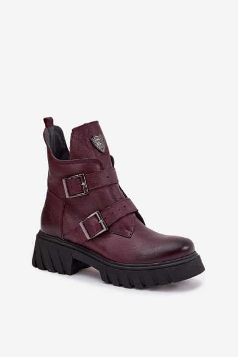 Botki Model Zazoo 60482 Bordo - Step in style