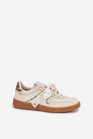 Buty Sportowe Model Zielle 88227 Beige/Panterka - Step in style