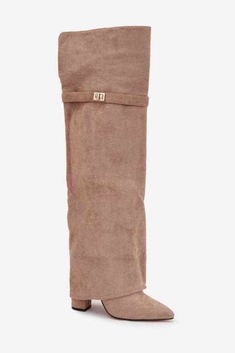 Kozaki Model Serelle CLS-593 Beige Zamsz - Step in style