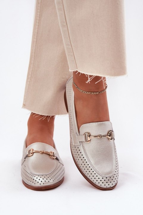 Mokasyny Model S.Barski LR51-594 Silver - Step in style