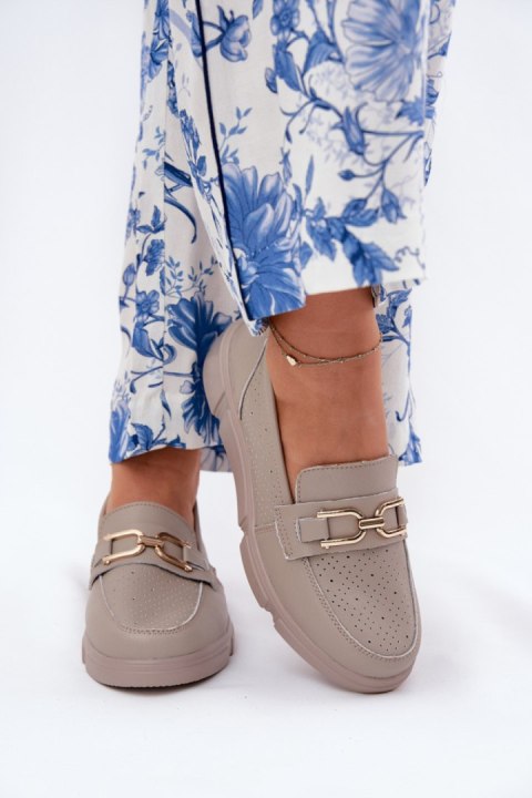 Mokasyny Model Vinceza 88007 Dark Beige - Step in style