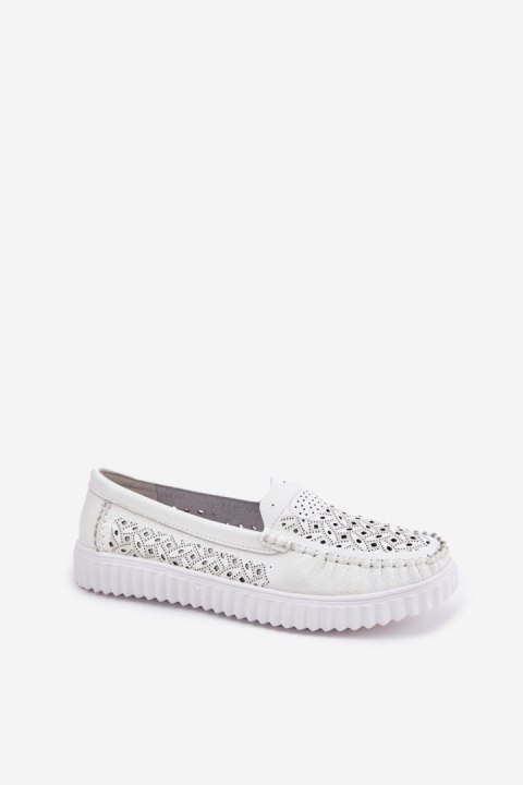 Mokasyny Model Vinceza 88028 White - Step in style