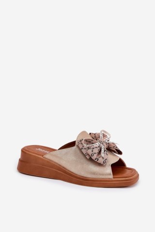 Sandał Klapki Model Moonzella ASA266-10 Gold - Step in style