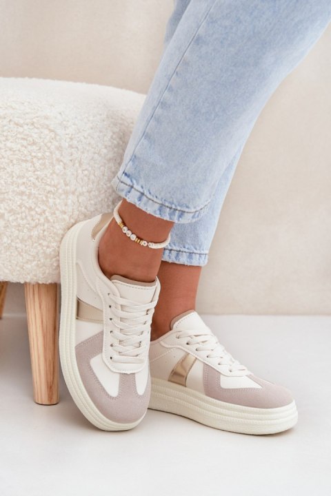 Buty Sportowe Model Goriette 8958 Beige - Step in style