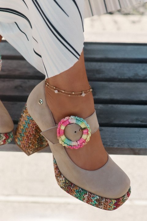 Czółenka Model Maciejka 06839-04 Beige - Step in style