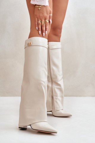 Kozaki Model Avamora CLS-296 Light Beige - Step in style