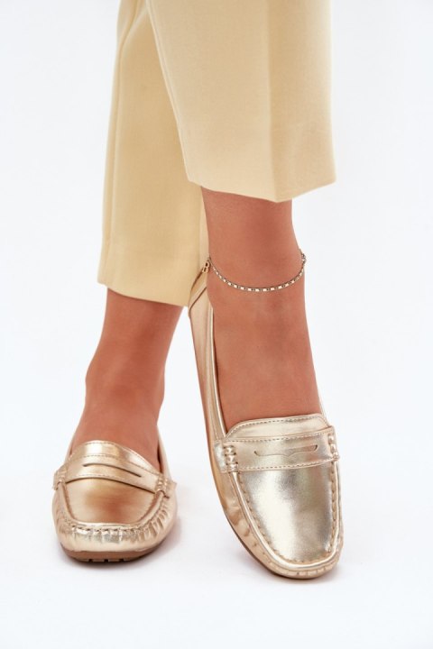 Mokasyny Model Lenvie FT245 Gold - Step in style