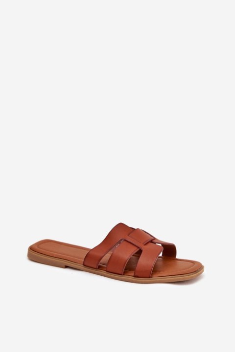 Sandał Klapki Model Mirona WD298 Camel - Step in style