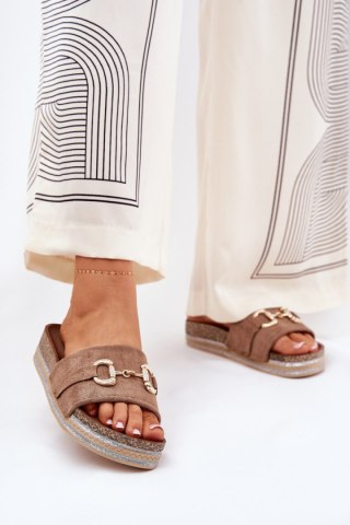 Sandał Klapki Model Morisela M538 Khaki - Step in style