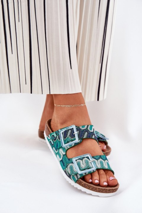 Sandał Klapki Model S.Barski RB51-006 Green - Step in style