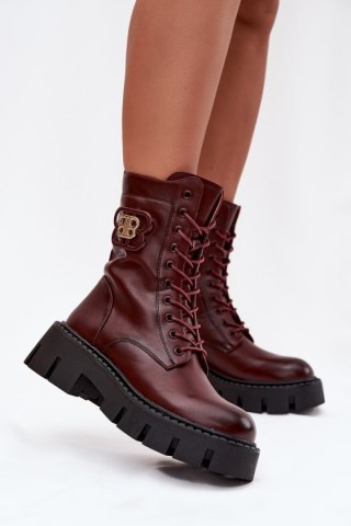 Workery Model Melisse 5808 Bordo Skóra - Step in style