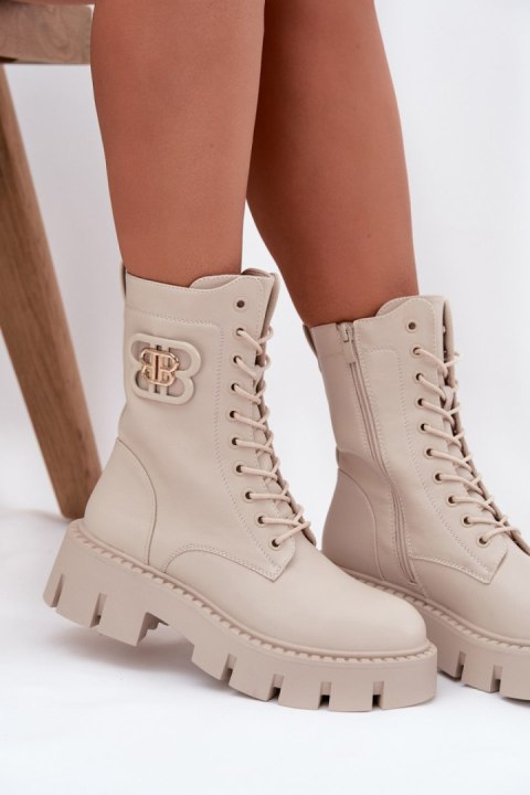 Workery Model Melisse 5808 Light Beige Skóra - Step in style