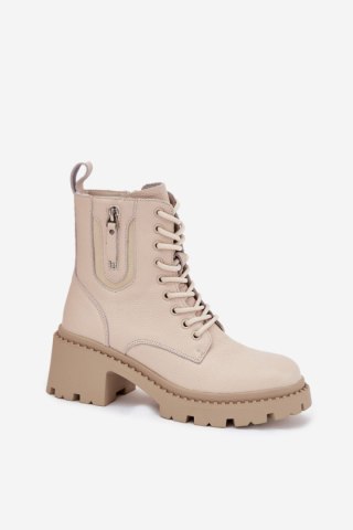 Workery Model Vinceza 86418 Beige Skóra - Step in style