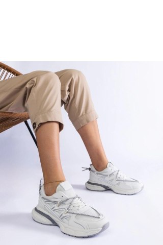 Białe damskie sneakersy na masywnej podeszwie Colunga - Solea