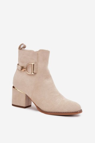 Botki Model Ambrine 0-625 Beige - Step in style