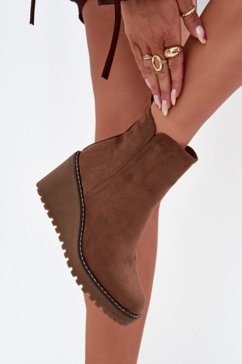 Botki Model Mavona QT91P Brown - Step in style