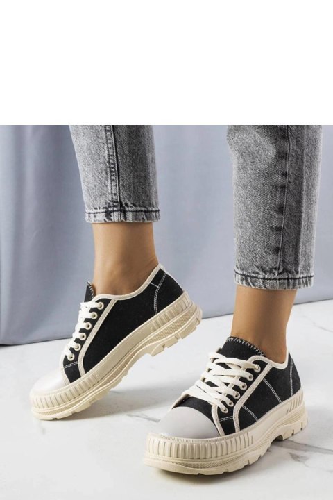 Czarne trampki na platformie Nichole - Solea