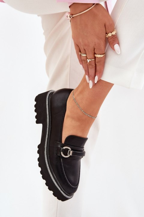 Mokasyny Model Patina 888-883 Black Skóra - Step in style