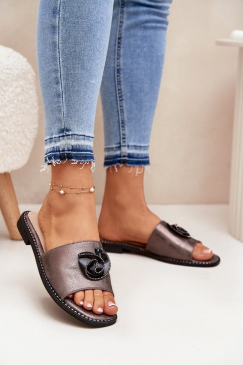 Sandał Klapki Model KV51-007 Grafit - Step in style