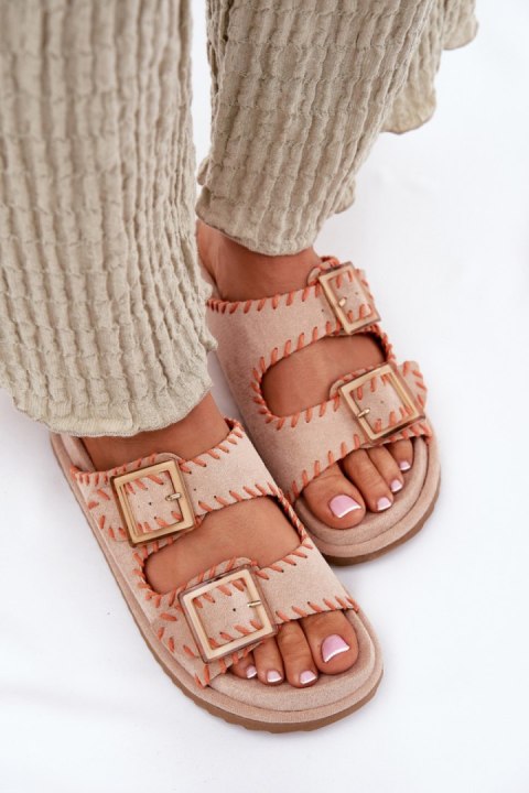 Sandał Klapki Model Visley G474 Beige - Step in style