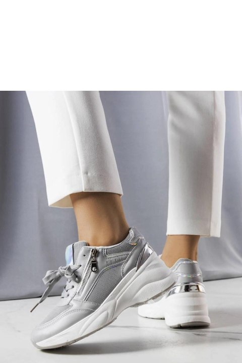 Szare sneakersy na koturnie Stacey - Solea