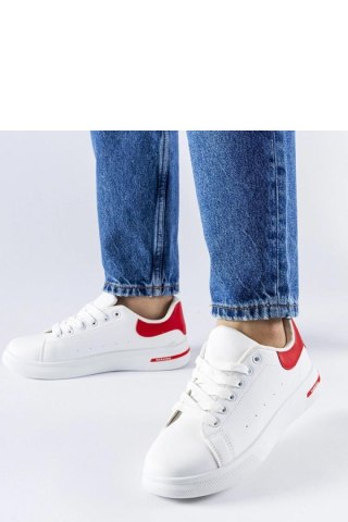 Biało-czerwone sneakersy Leland - Solea