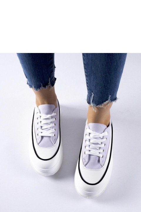 Fioletowe trampki na platformie Plesio - Solea