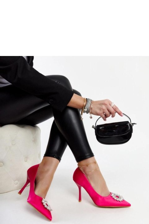 Różowe szpilki o satynowym wykończeniu z cyrkoniami Susegana - Solea