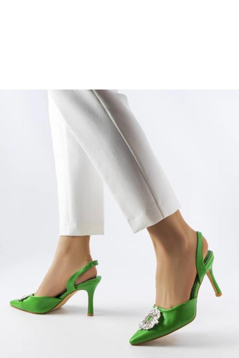 Zielone szpilki z cyrkoniami Mo?se - Solea