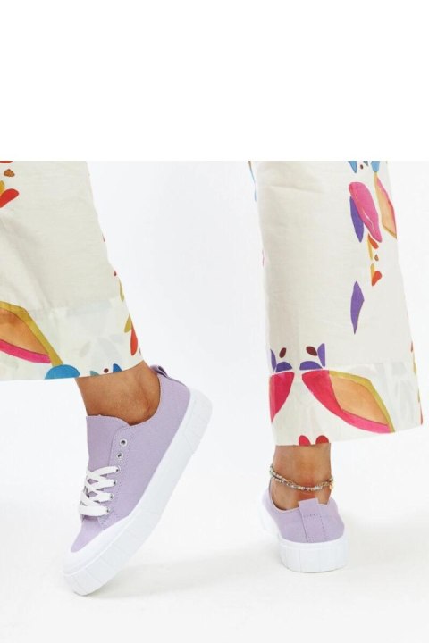 Fioletowe materiałowe trampki Eduarda - Solea