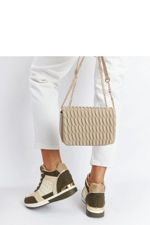 Zielone sneakersy na koturnie Chestnut - Solea