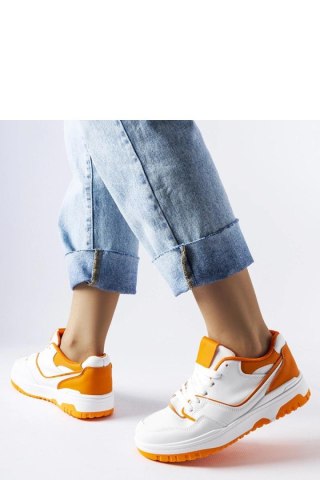 Biało-pomarańczowe sneakersy Barrette - Solea