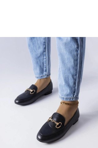 Czarne mokasyny z klamerką Philip - Solea