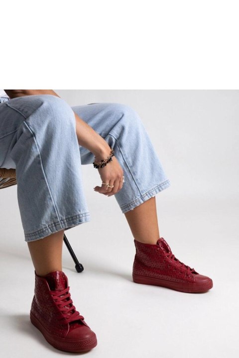 Czerwone wysokie trampki ażurowe Madala - Solea