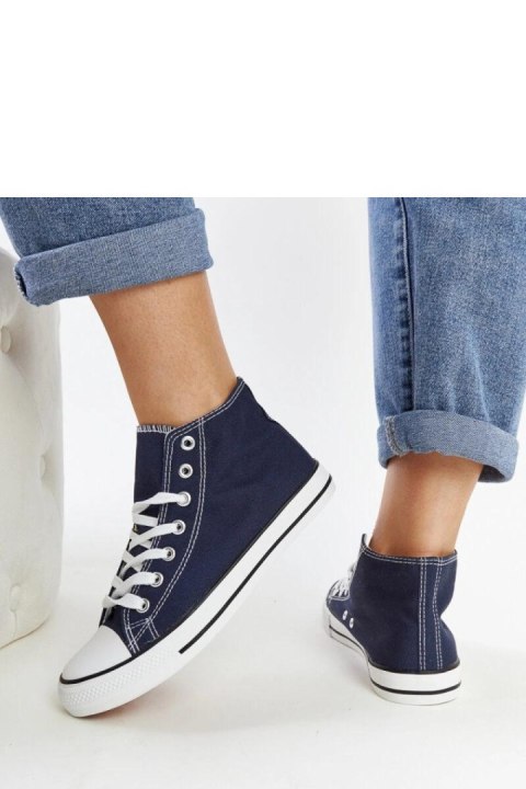 Granatowe wysokie trampki Eliska - Solea