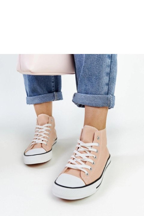 Jasnoróżowe wysokie trampki Eliska - Solea