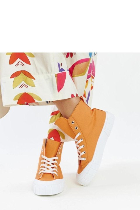 Pomarańczowe wysokie trampki Vinka - Solea