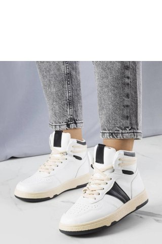 Biało-czarne sneakersy za kostkę Robin - Solea