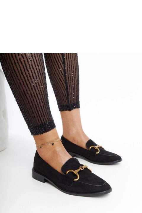 Czarne mokasyny z klamerką Gibarti - Solea