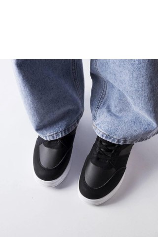 Czarne sneakersy na koturnie CinqMars - Solea