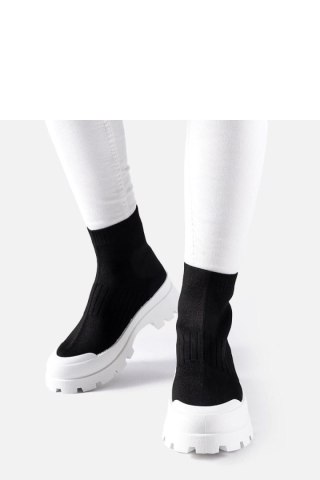 Czarne sneakersy z elastyczną cholewką Varden - Solea