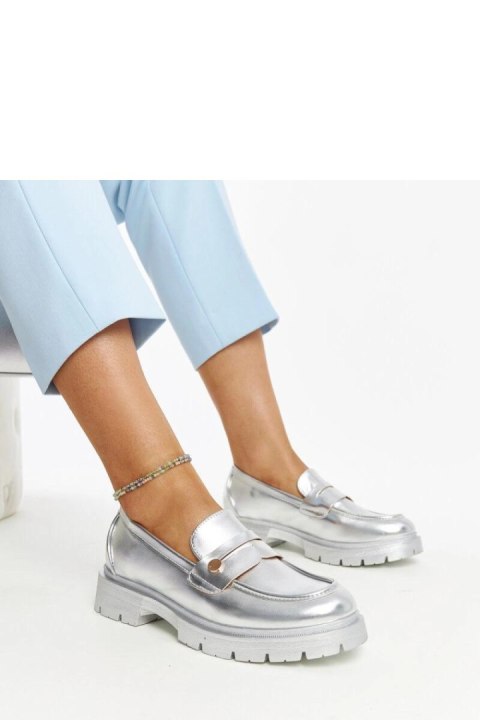 Srebrne mokasyny Eko skórzane Mladenka - Solea