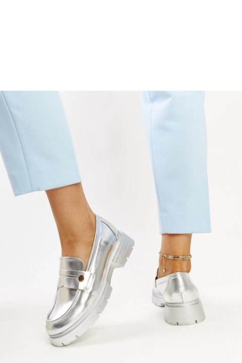 Srebrne mokasyny Eko skórzane Mladenka - Solea